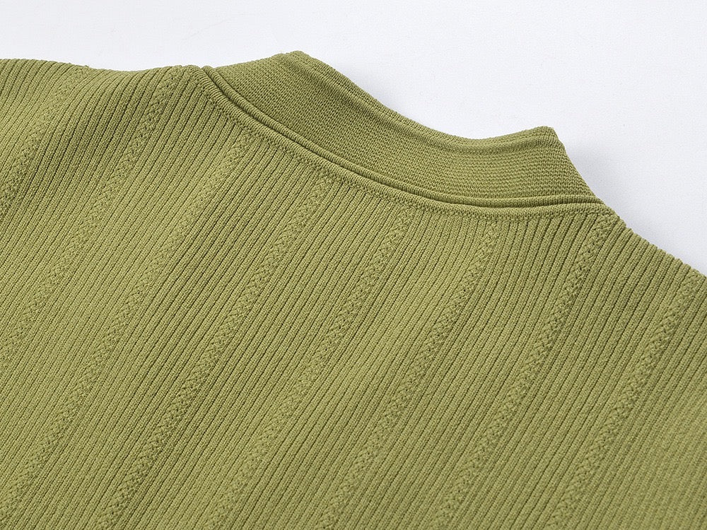 SANDRO LILWENN KNITTED MIDI DRESS - Green