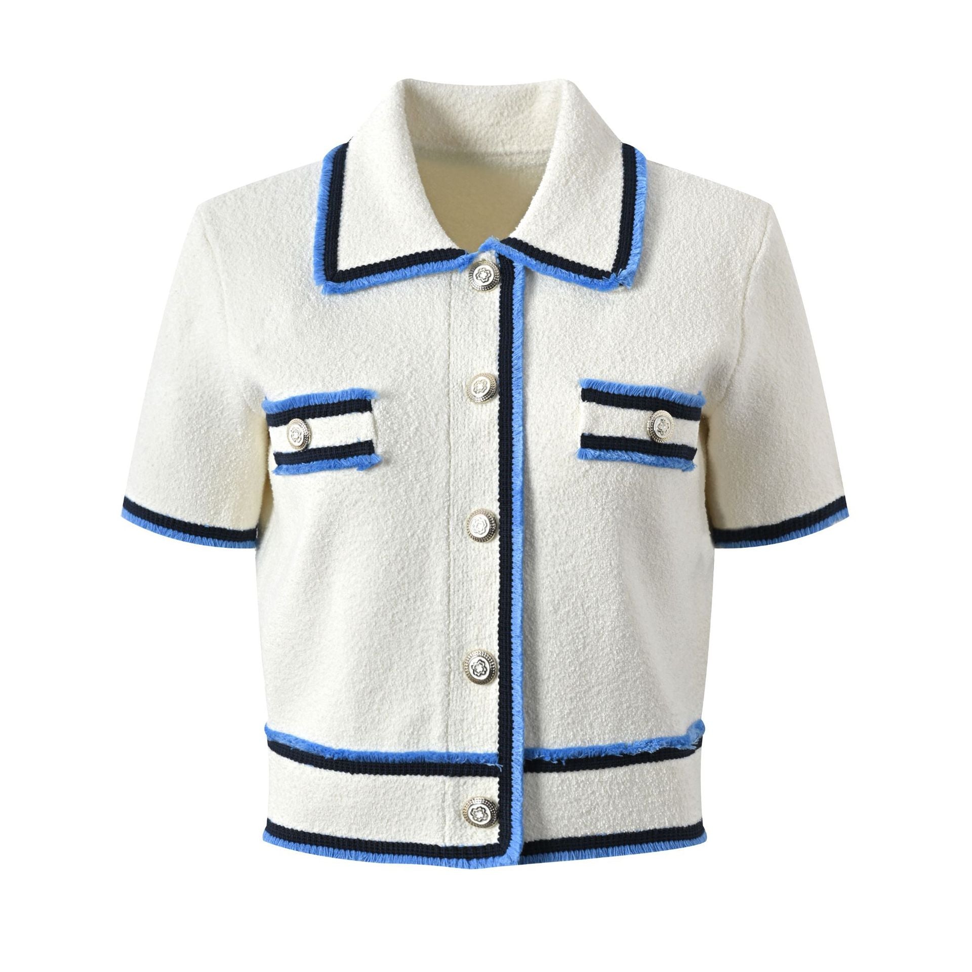 Sandro white and blue matching skirt Set -White