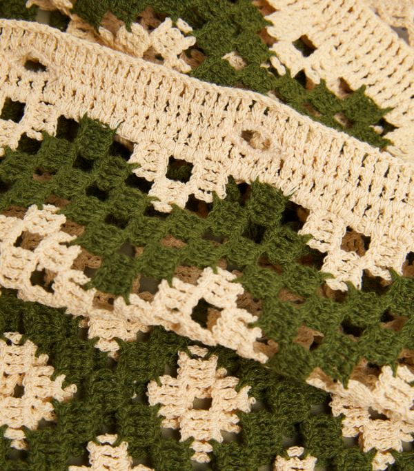 SANDRO Crochet set Sleeveless Cardigan and pants - Green