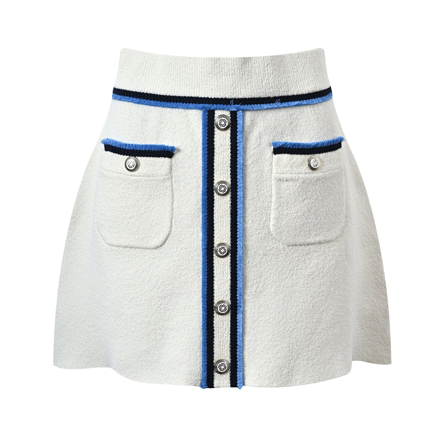 Sandro white and blue matching skirt Set -White