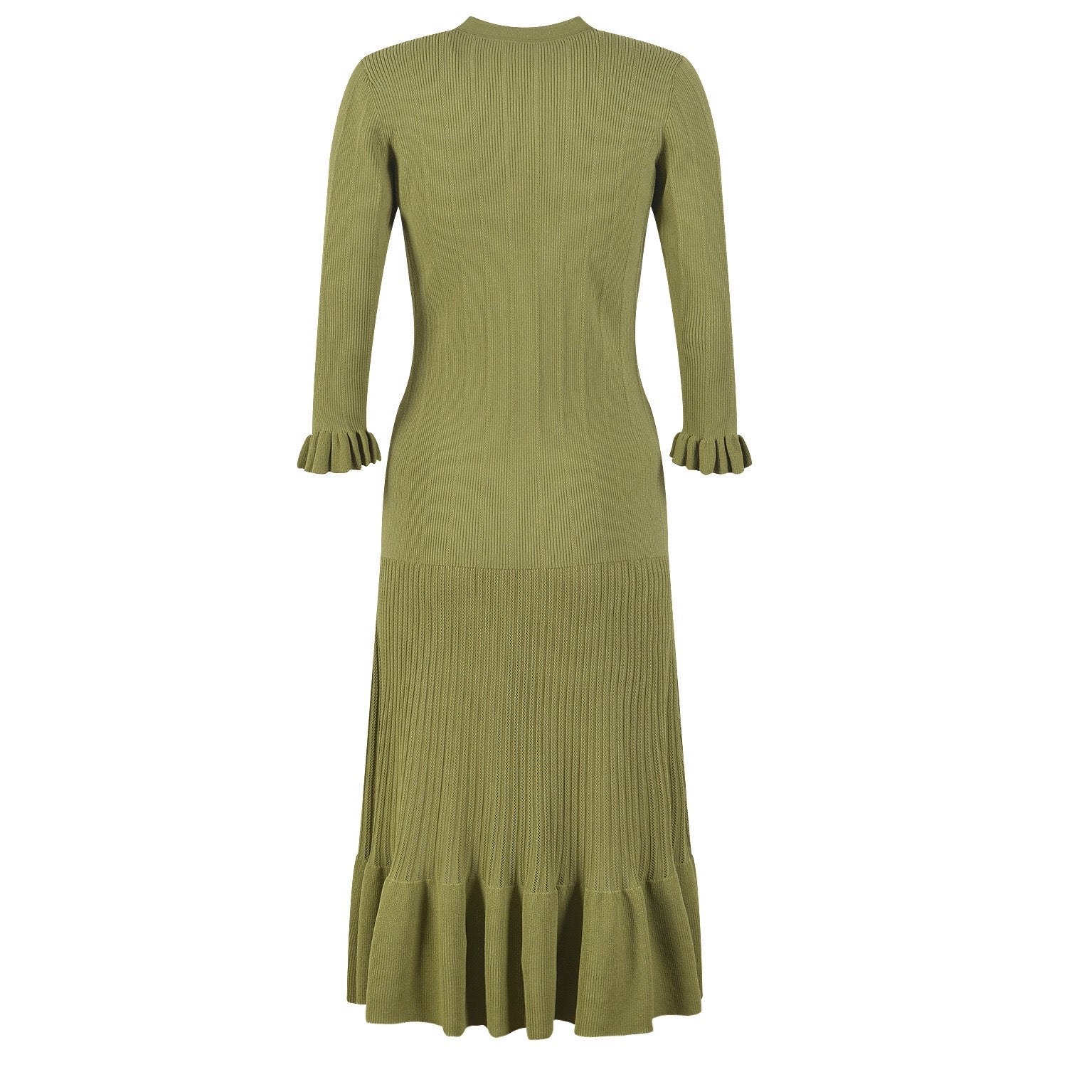 SANDRO LILWENN KNITTED MIDI DRESS - Green