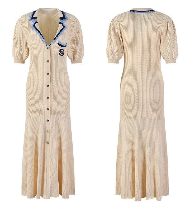 Sandro Fine knitted midi dress
