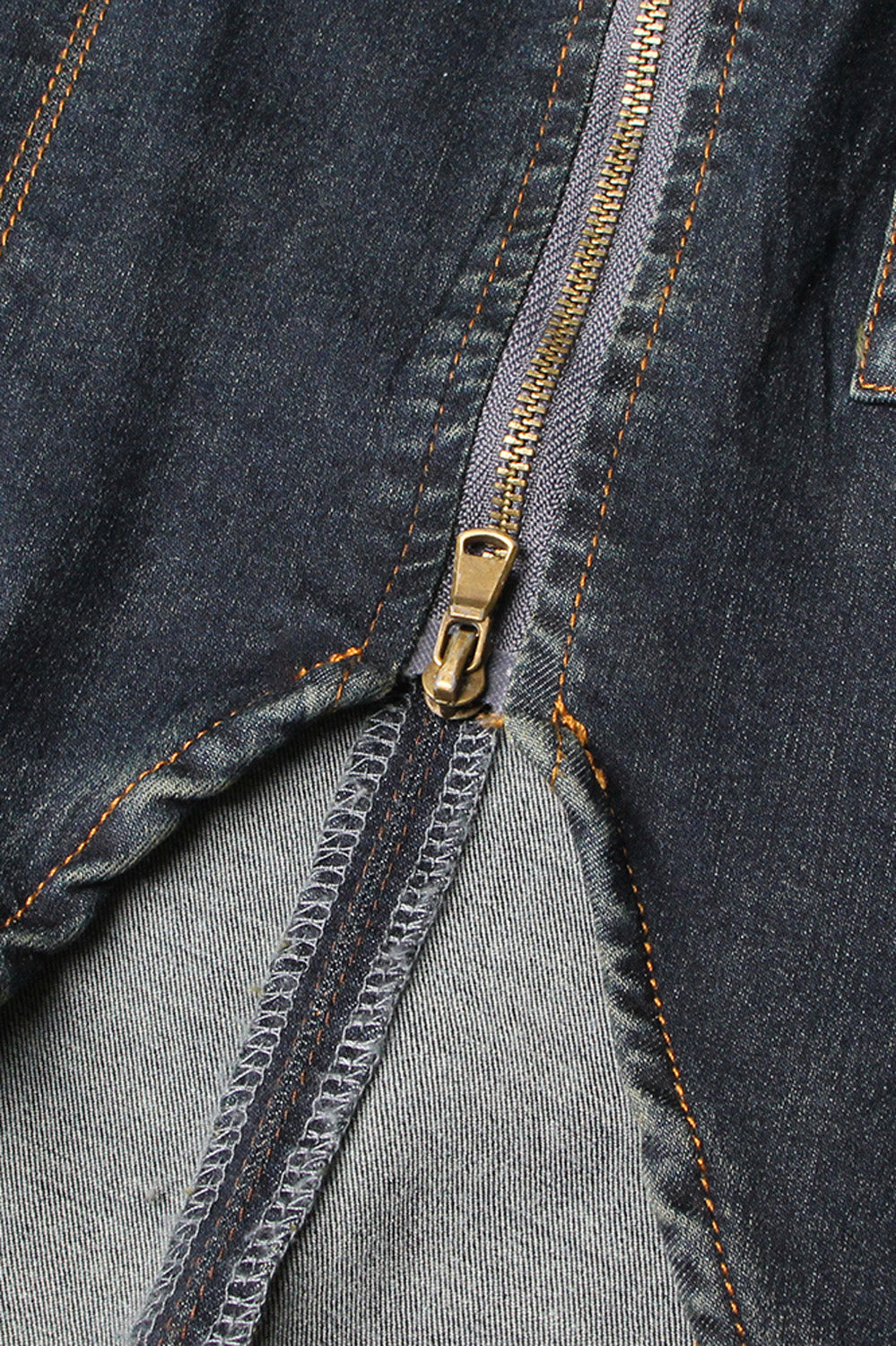 Off Shoulders Denim Top - Dark Blue