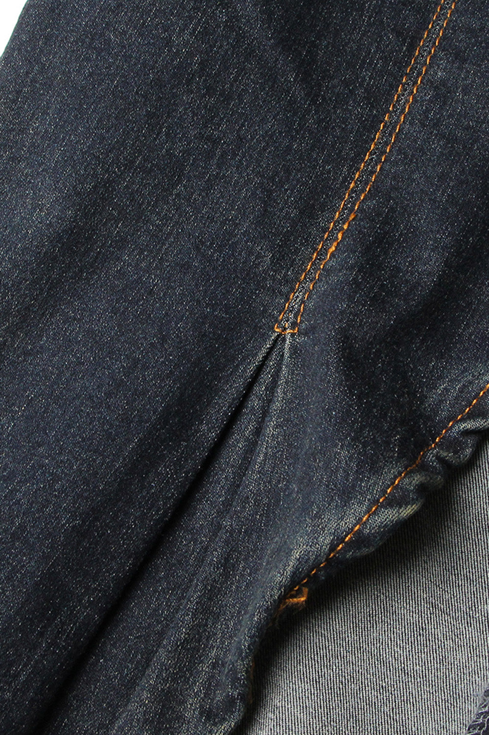 Off Shoulders Denim Top - Dark Blue