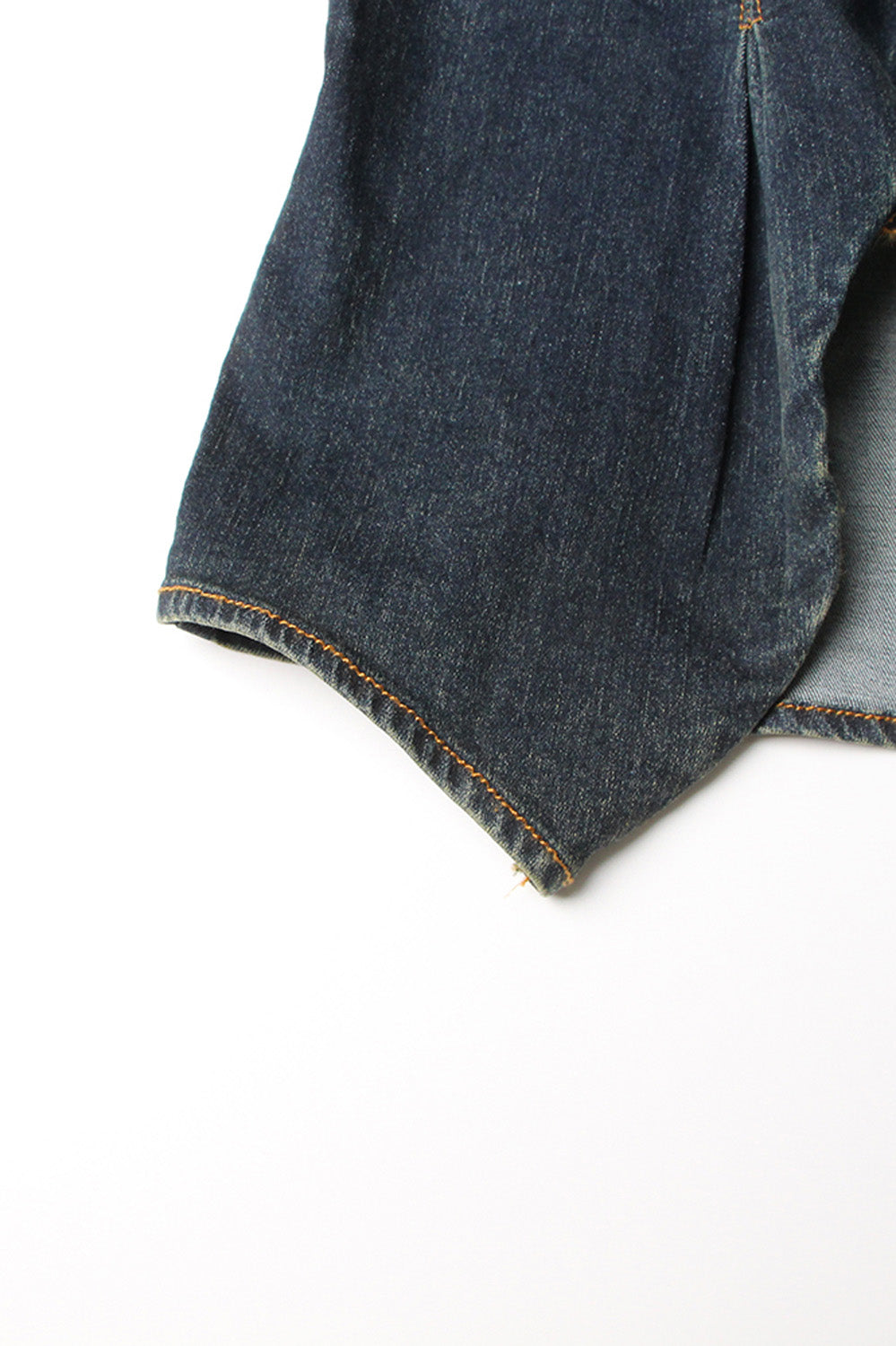 Off Shoulders Denim Top - Dark Blue