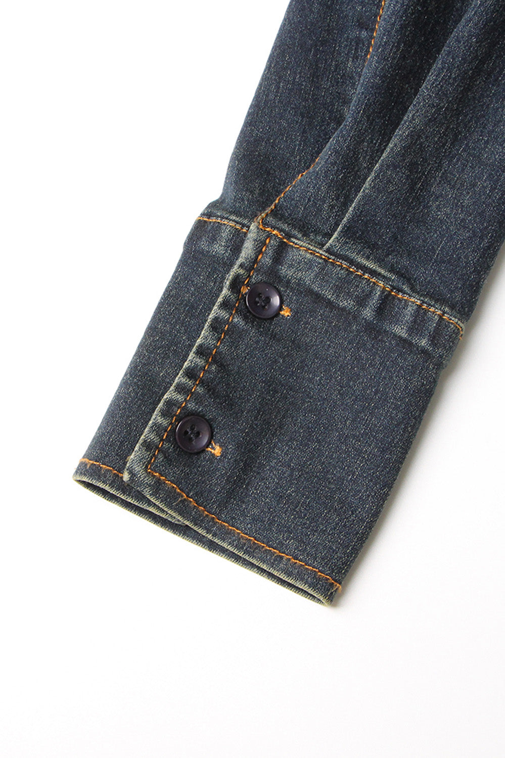 Off Shoulders Denim Top - Dark Blue