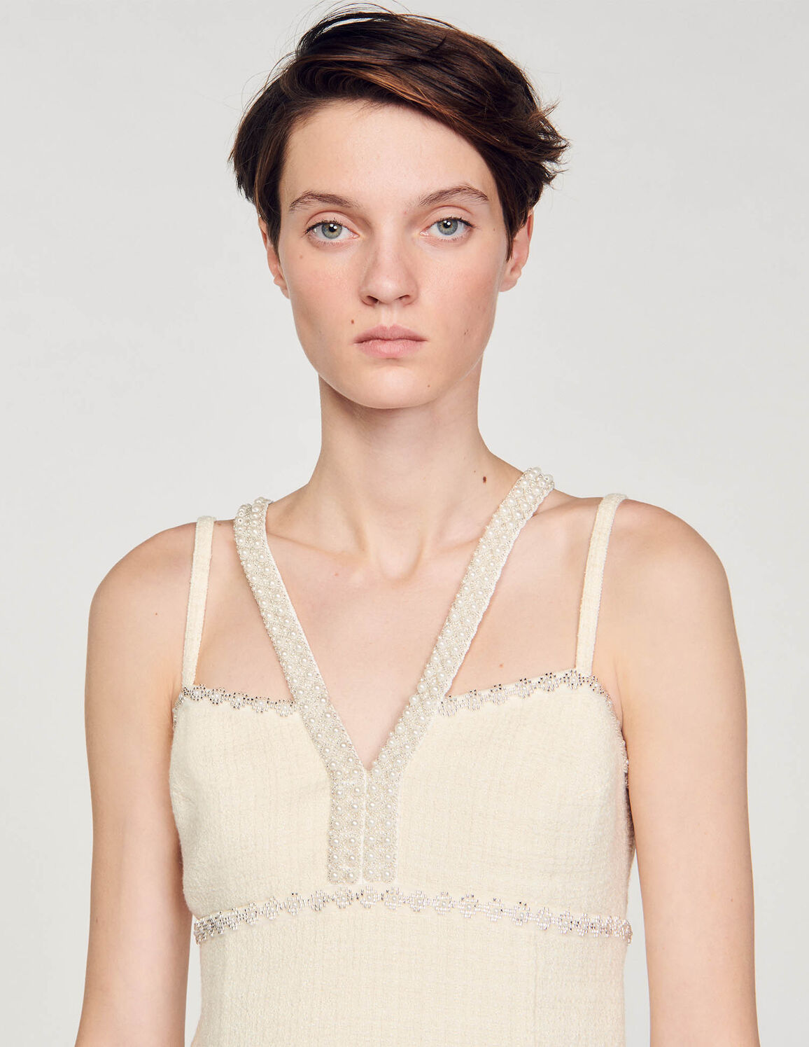 SANDRO Short Beaded Dress