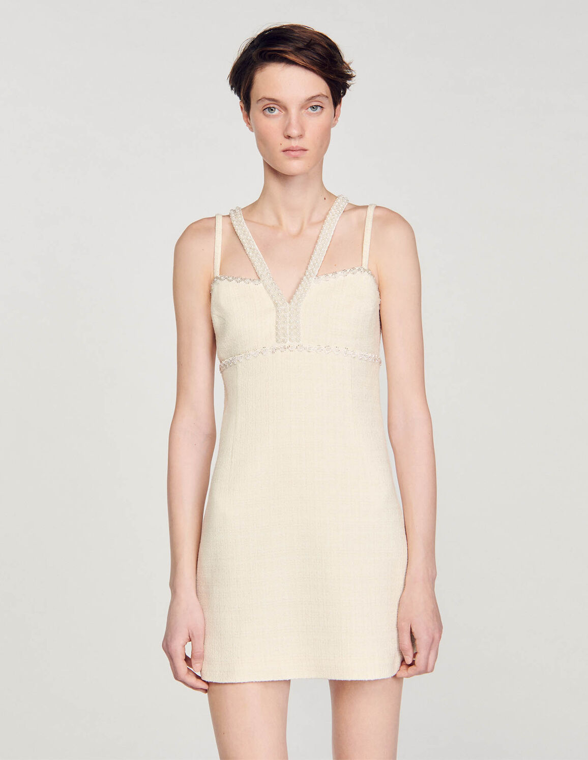 SANDRO Short Beaded Dress