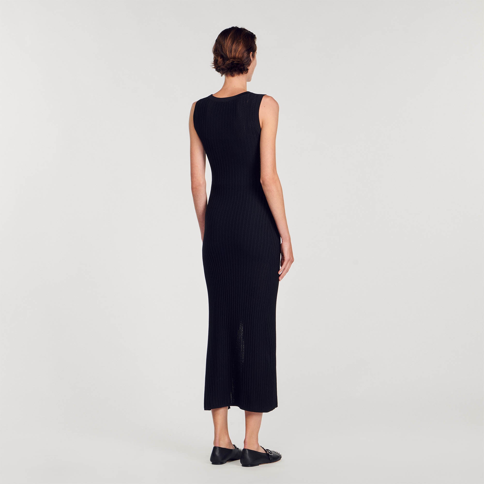 SANDRO Maxi dress with rhinestone jewellery