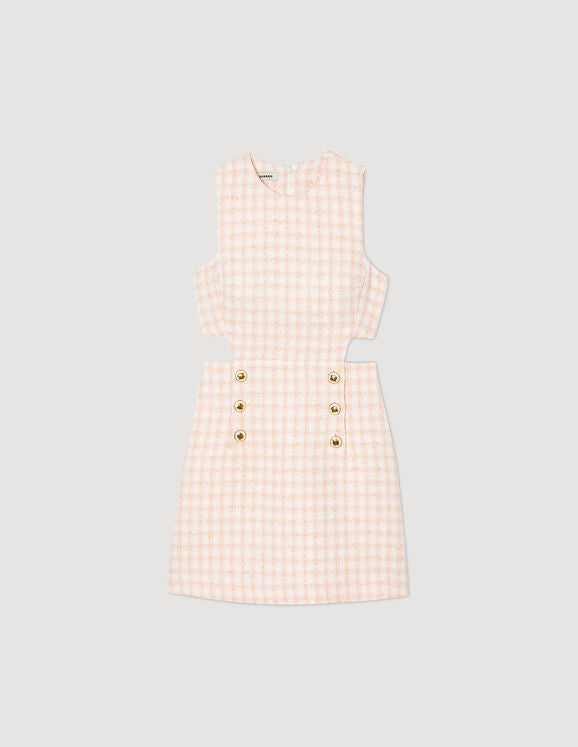 SANDRO Openwork tweed dress