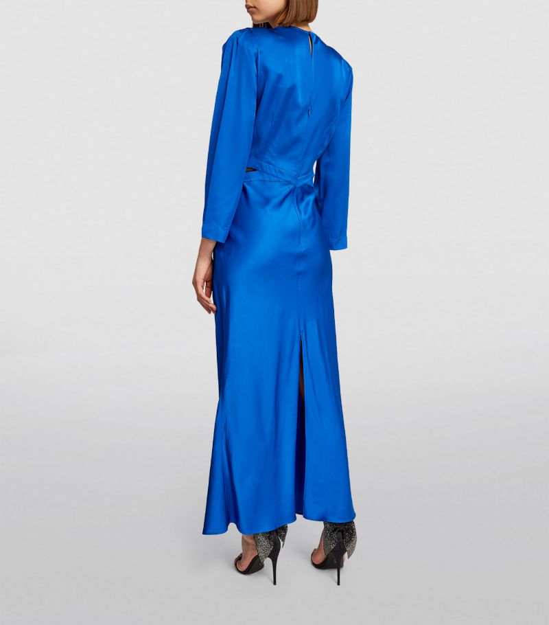 SANDRO Satin Maxi Dress - Blue SOLD OUT