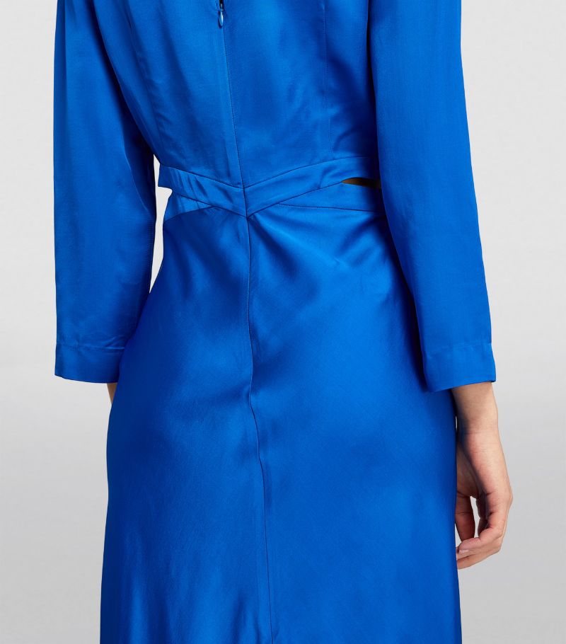 SANDRO Satin Maxi Dress - Blue SOLD OUT