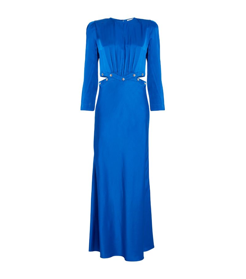 SANDRO Satin Maxi Dress - Blue SOLD OUT