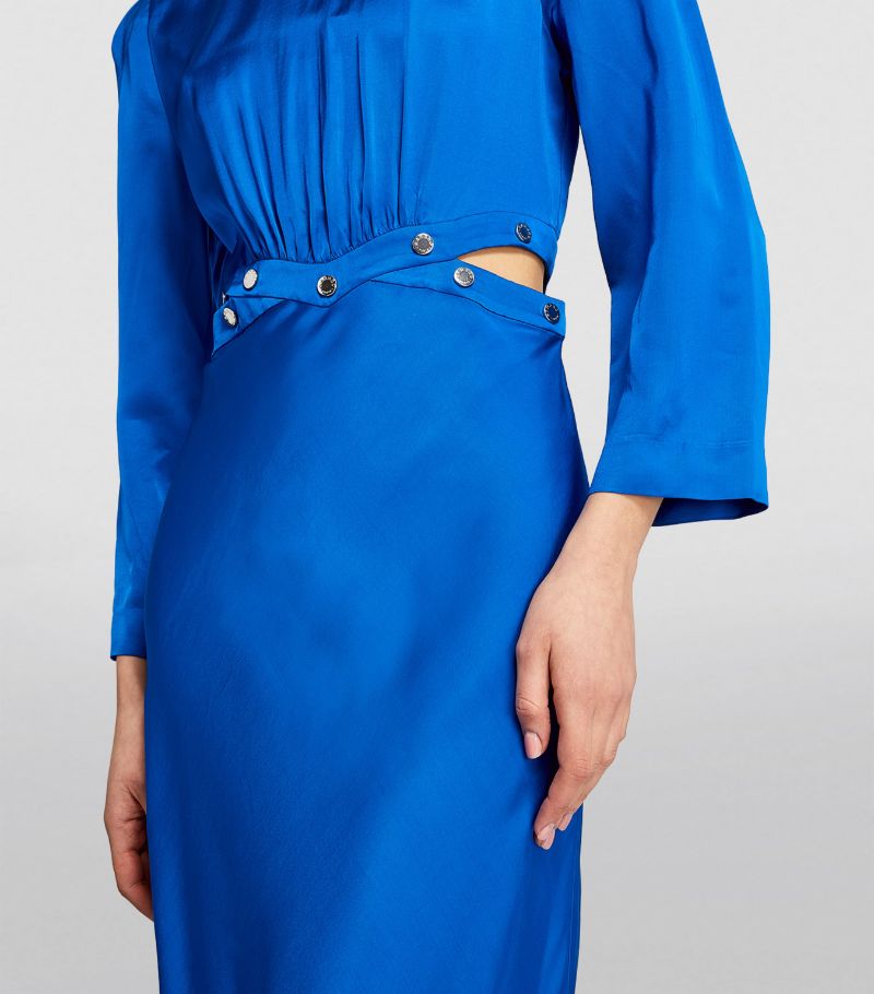 SANDRO Satin Maxi Dress - Blue SOLD OUT