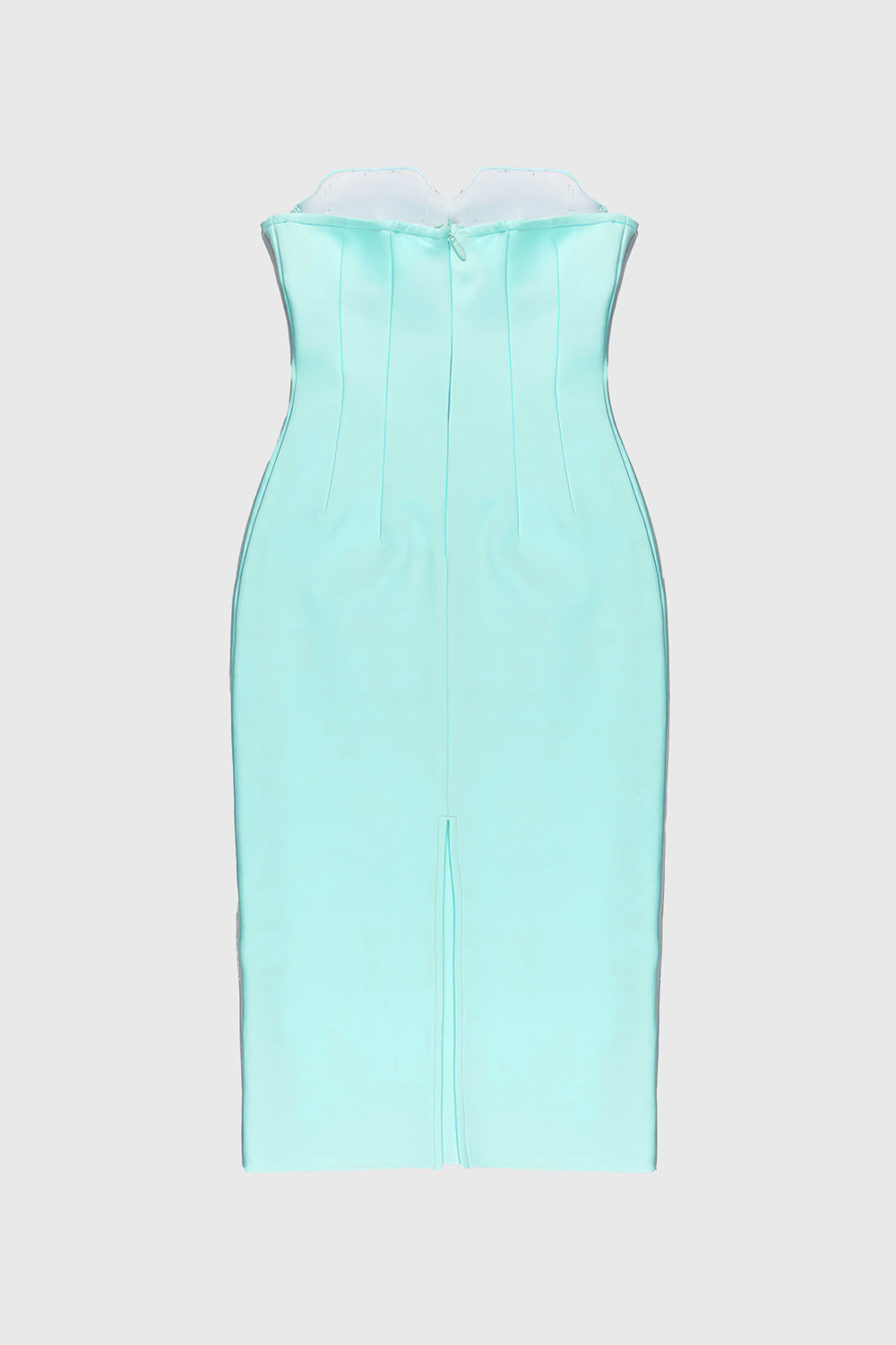 Bodycon Midi Dress with Applications - Turquoise