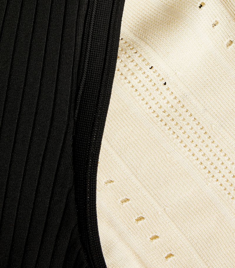 SANDRO Ribbed Midi Dress - Black