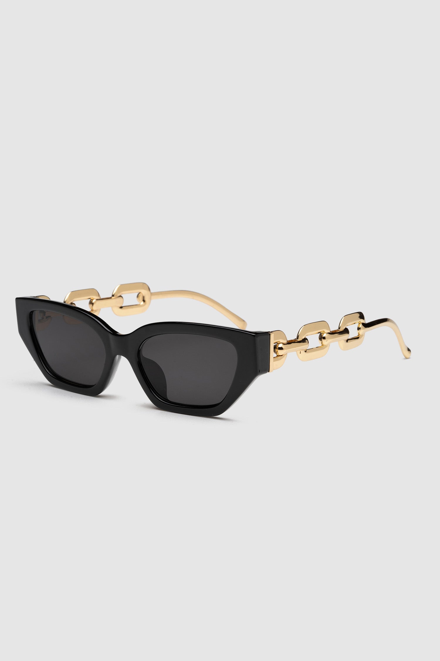 ROMA Cat Eyes with Gold Chain Arms - Black