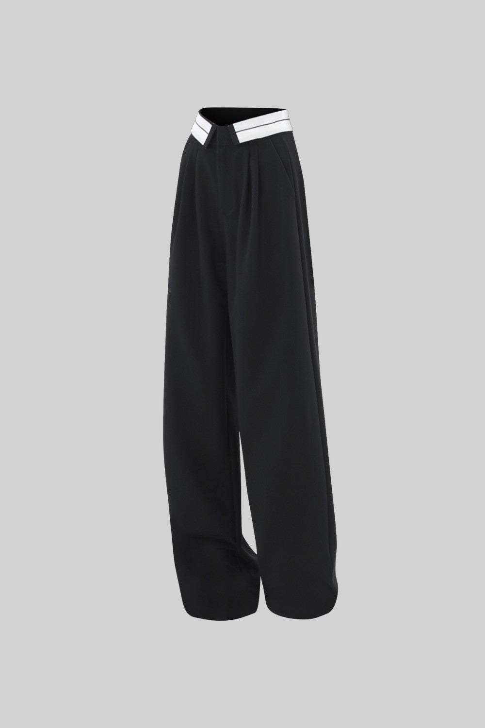 Wide Leg Trousers - Black