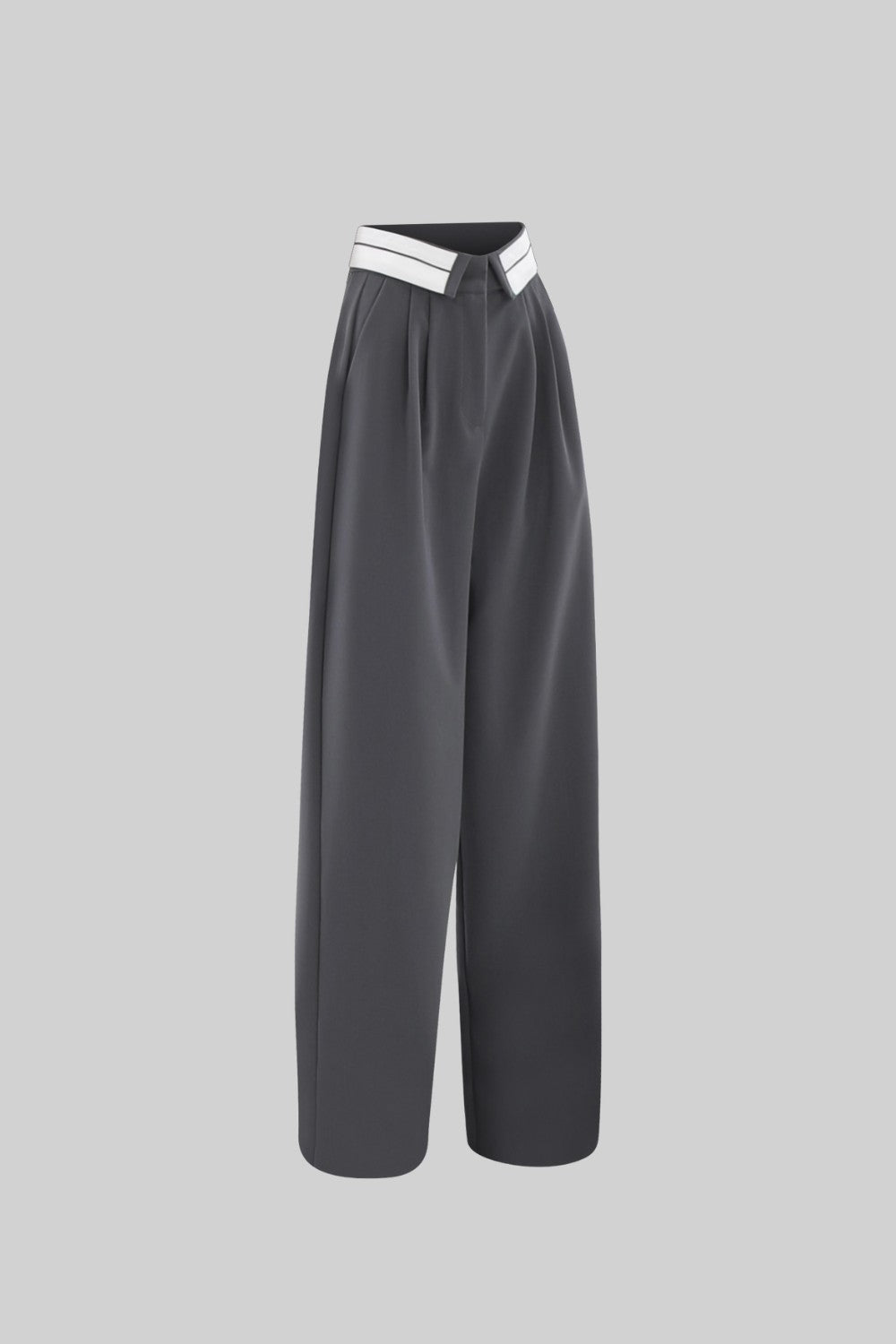 Wide Leg Trousers - Gray