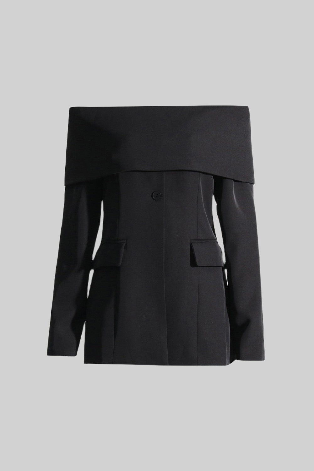 CALISTA Cut Out Shoulder Jacket - Black