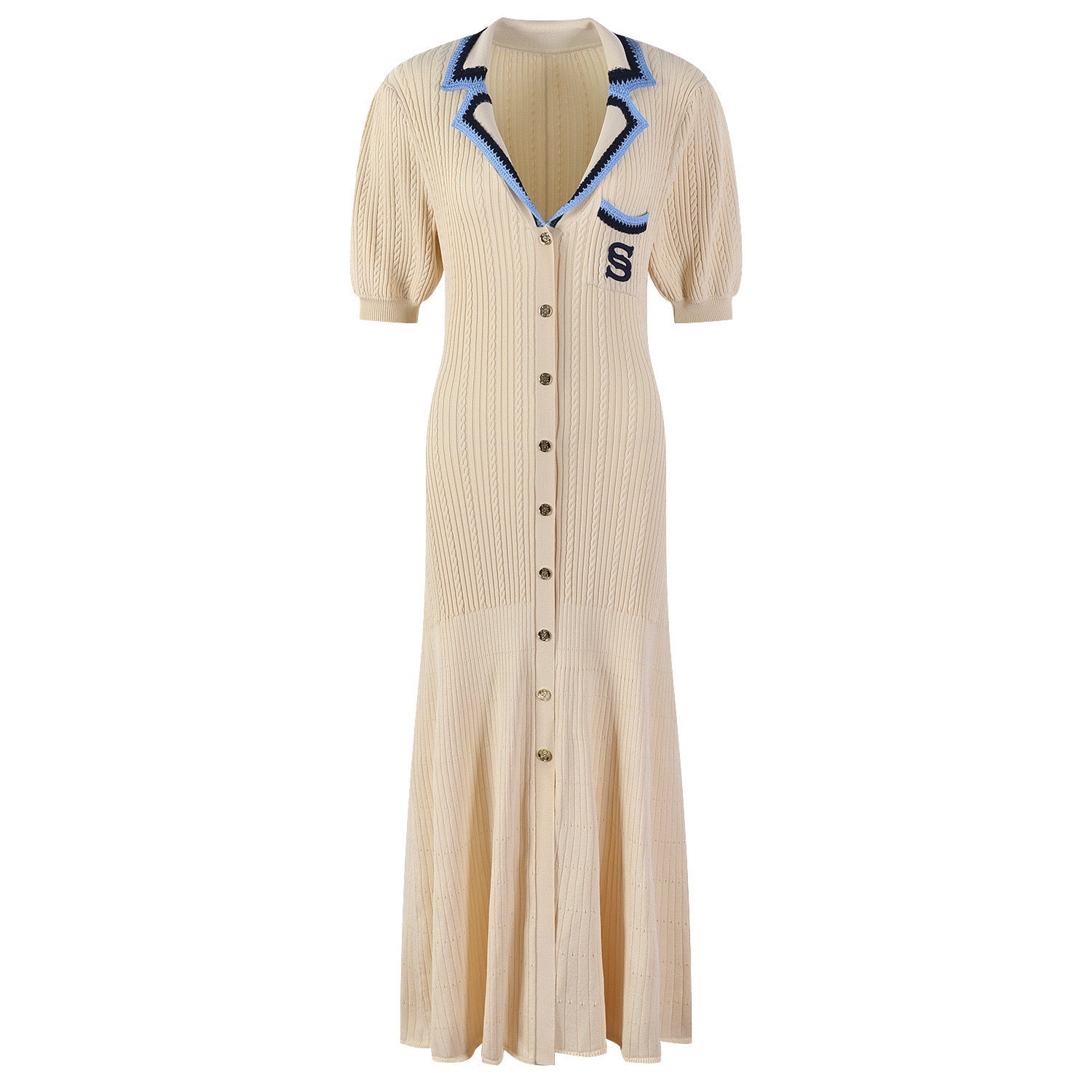 SANDRO Knit MIDI dress -Beige