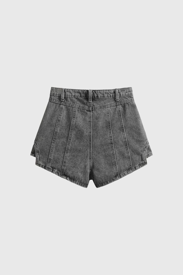 Denim Skort - Black