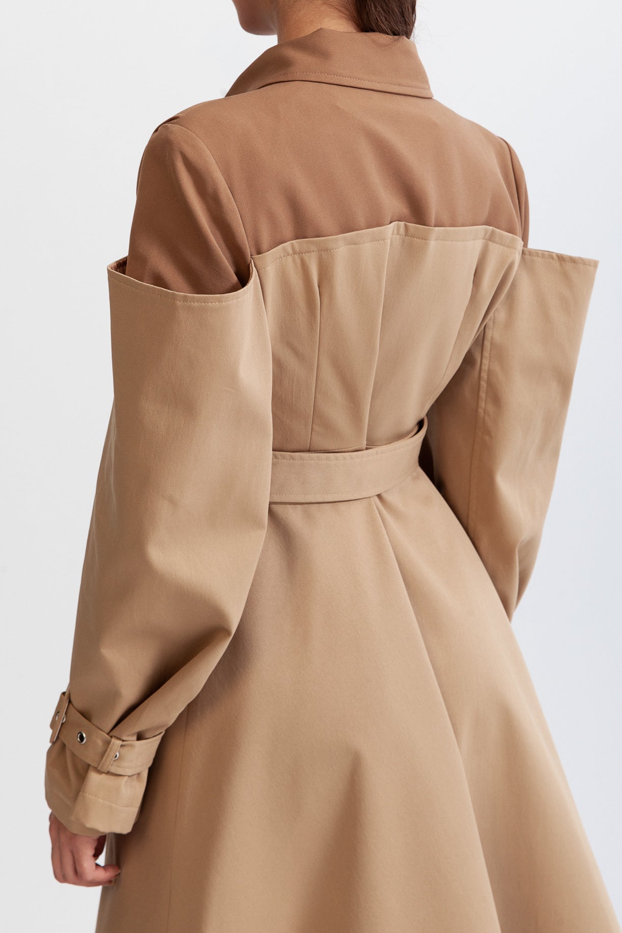 MARCELLA Double Combined Trench Coat - Nude