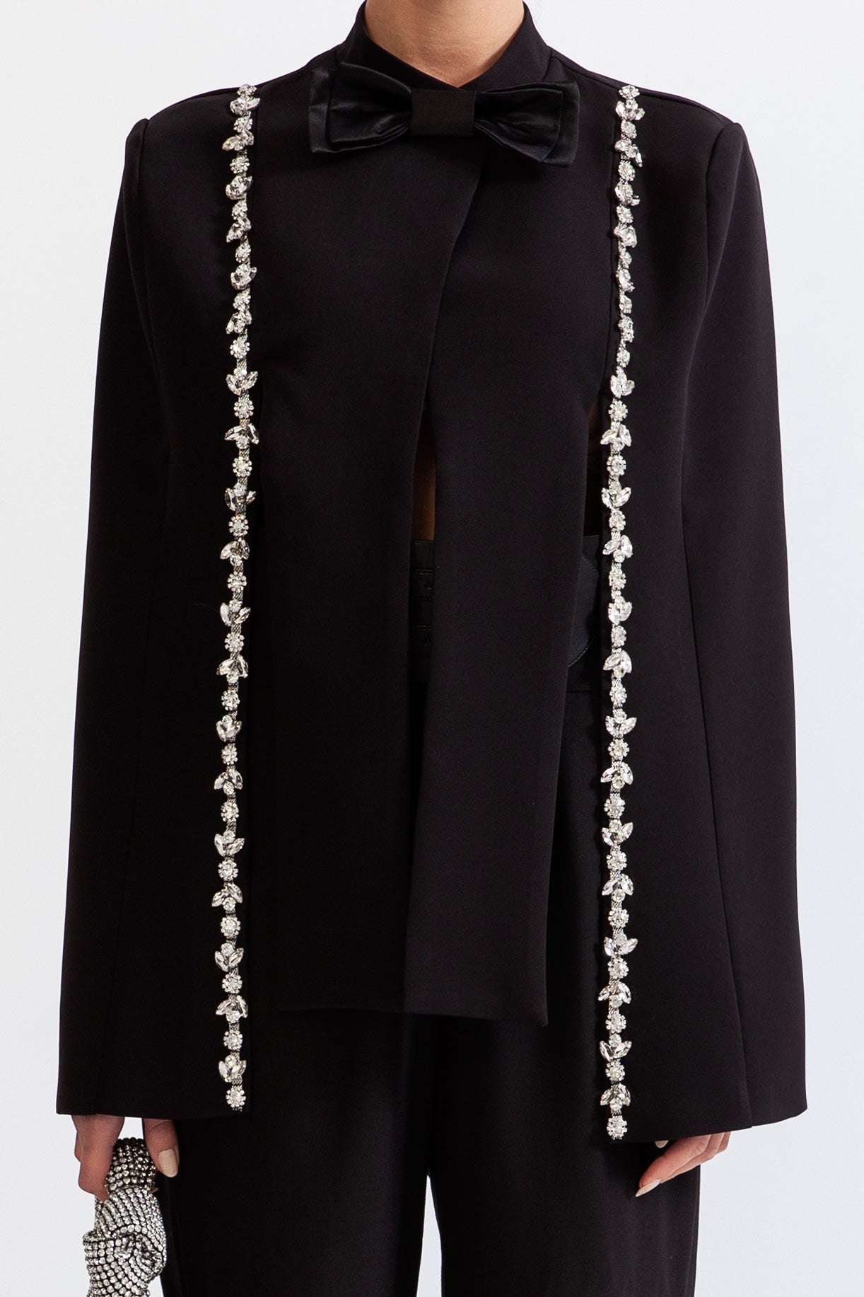 OCEANA Jewel tuxedo cape - Black