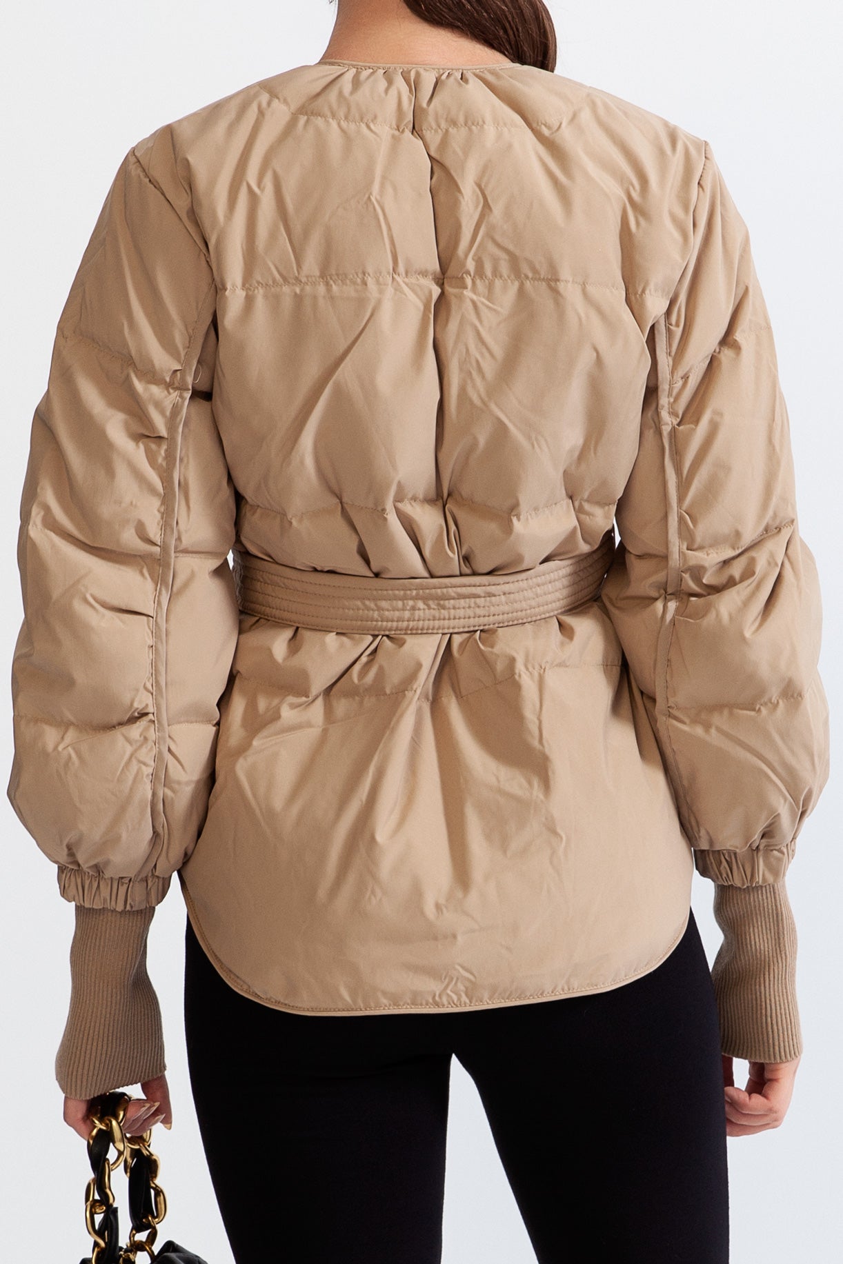 RENATA Down Belted Jacket - Beige