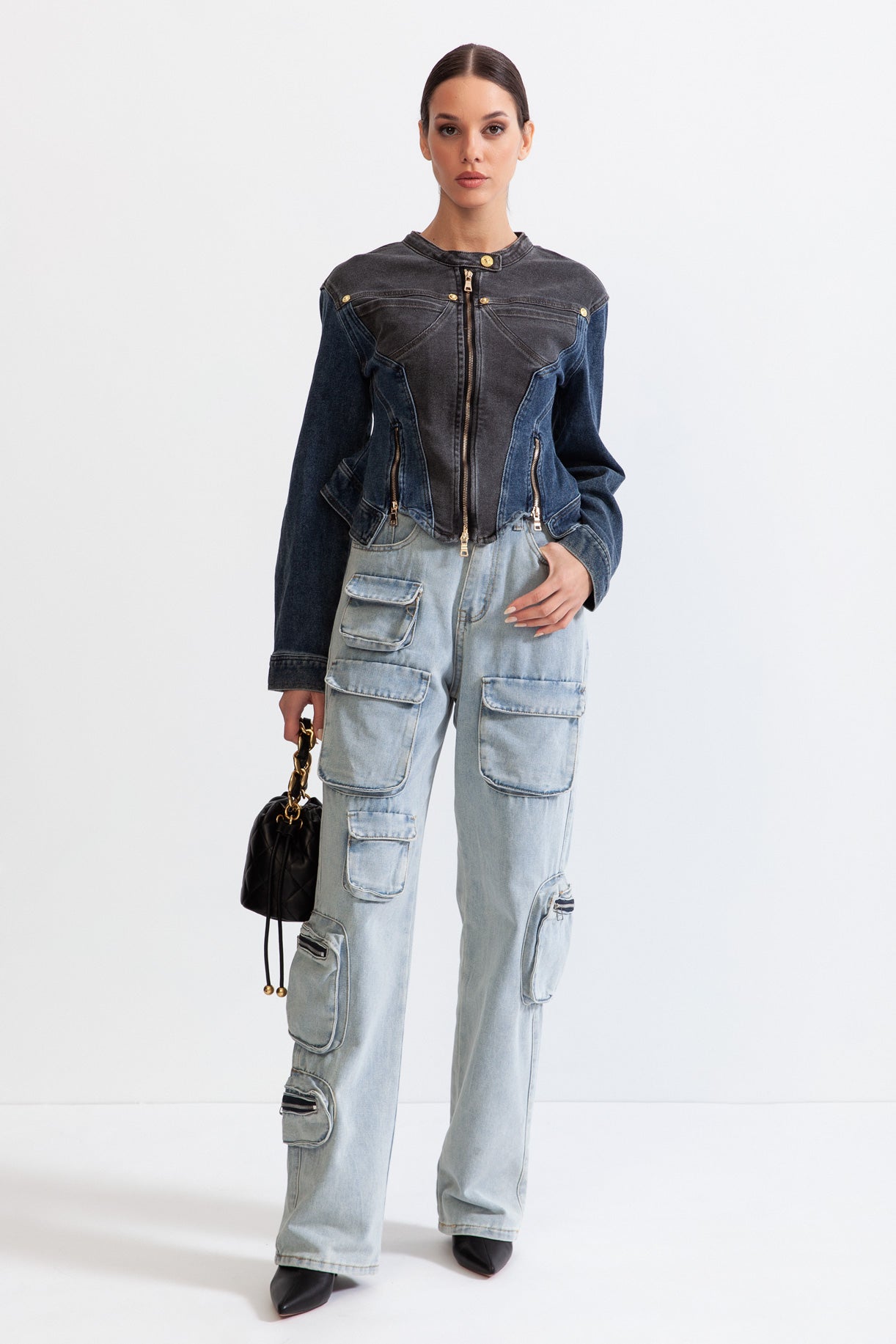 ADORA Corset Style Denim Jacket