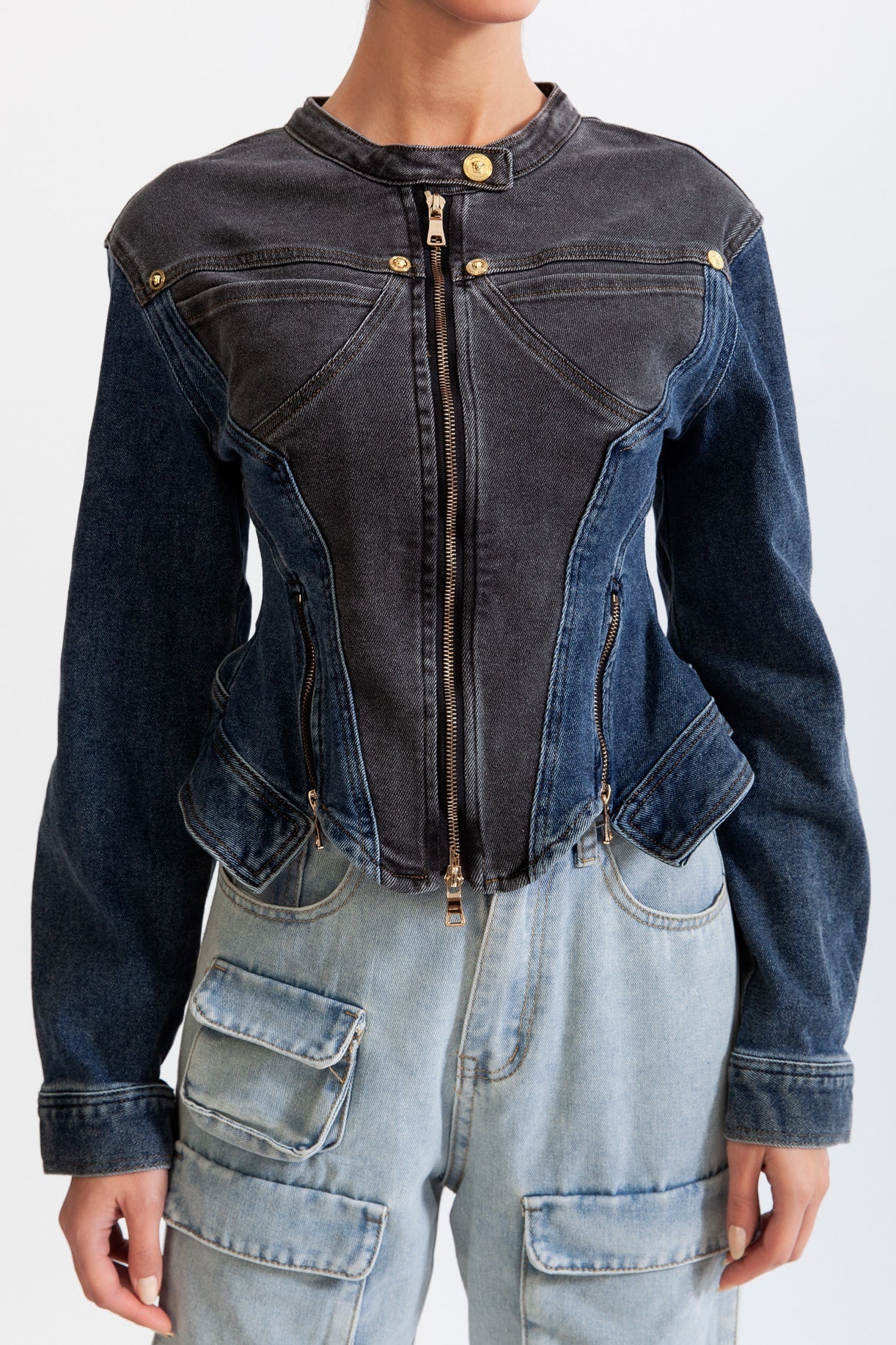 ADORA Corset Style Denim Jacket