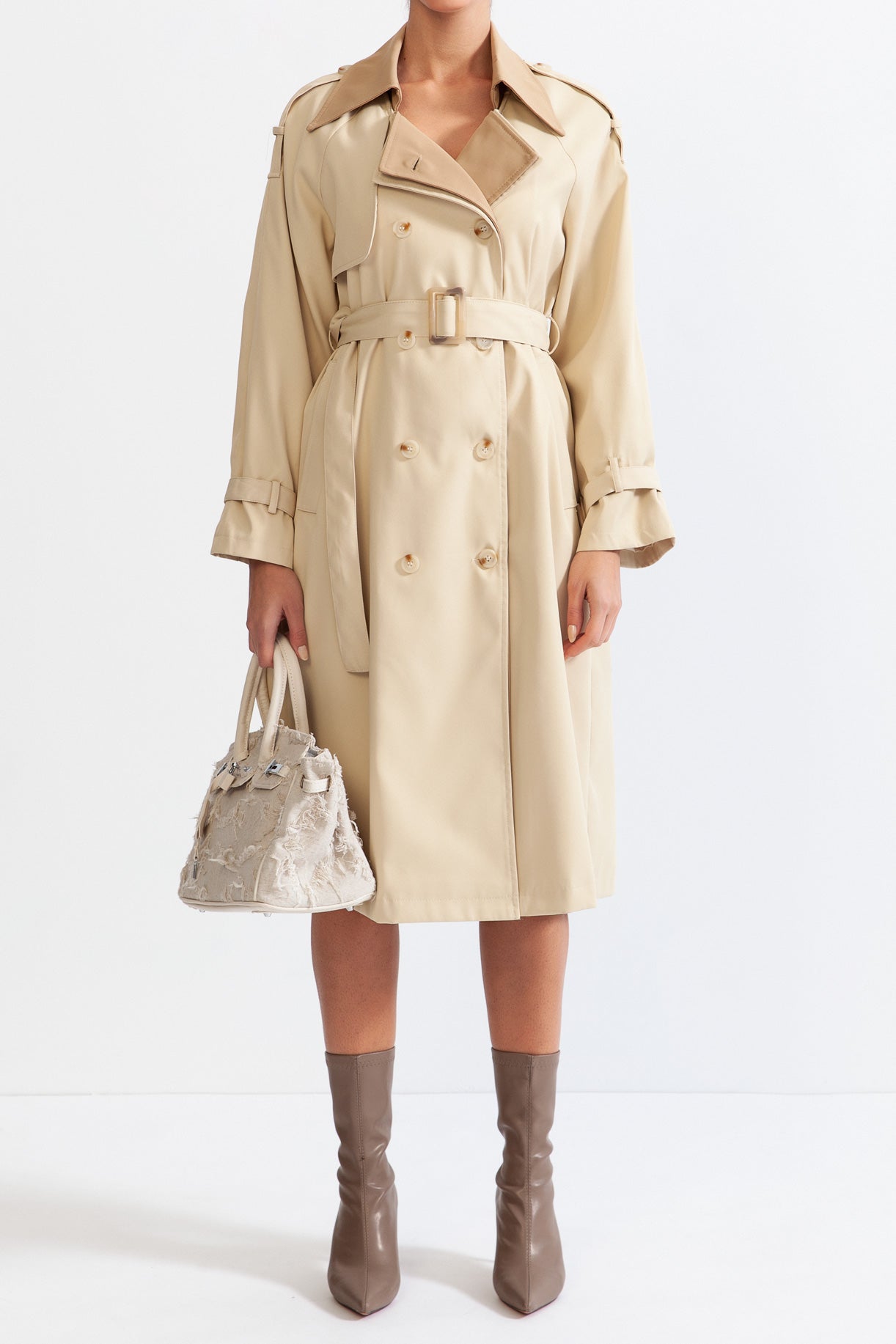 ROSALIND Classic trench coat with belt - Beige