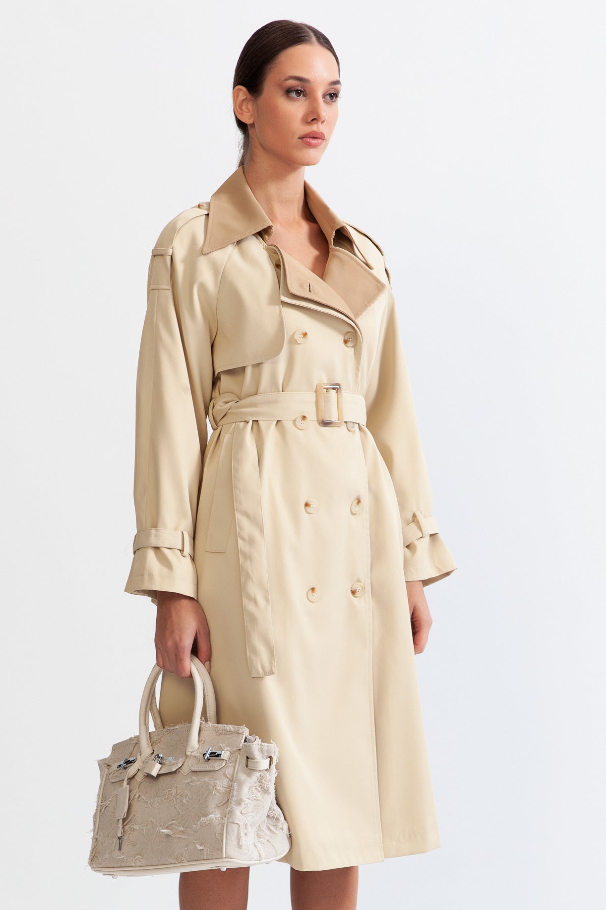 ROSALIND Classic trench coat with belt - Beige