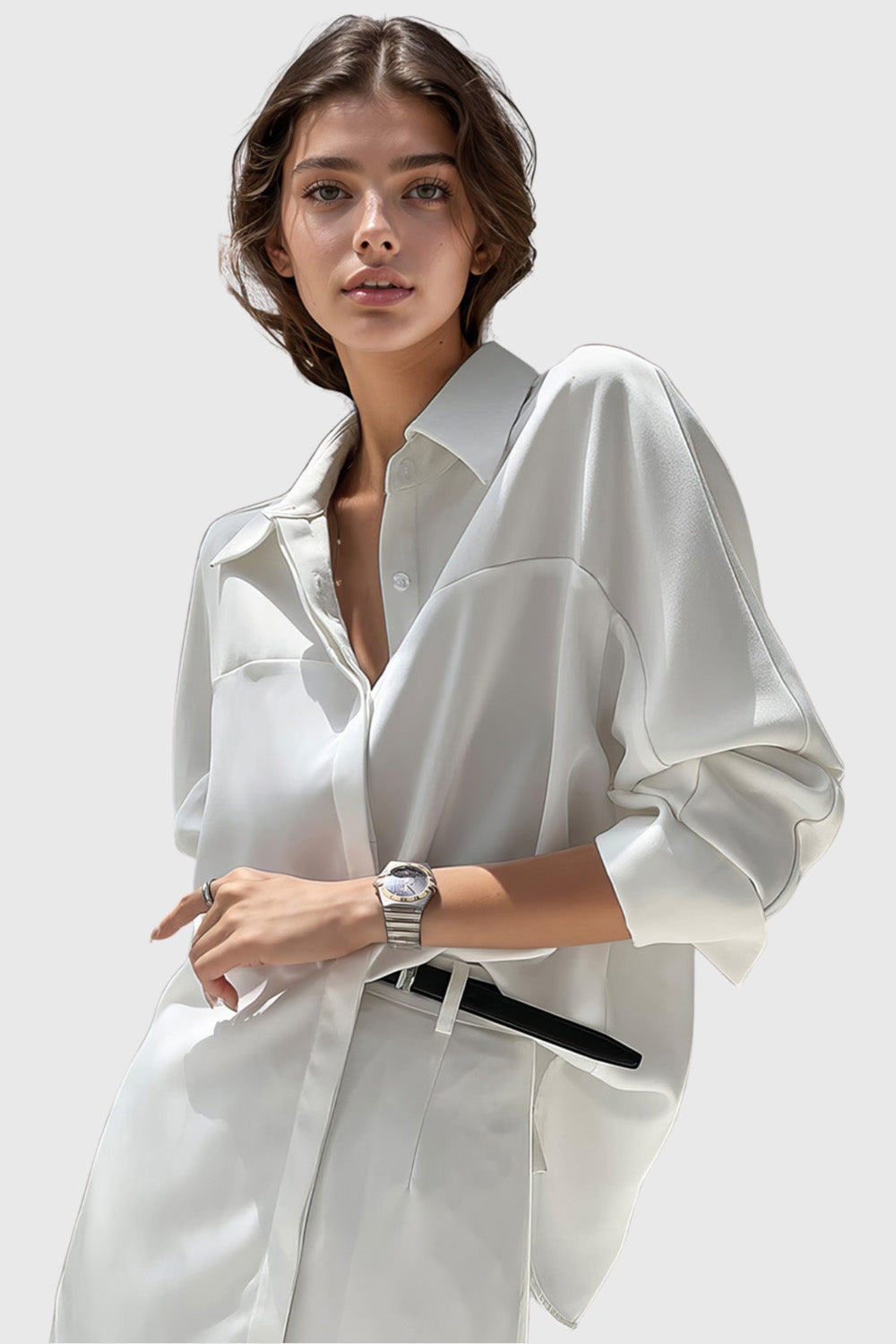 Satin Shirt - White