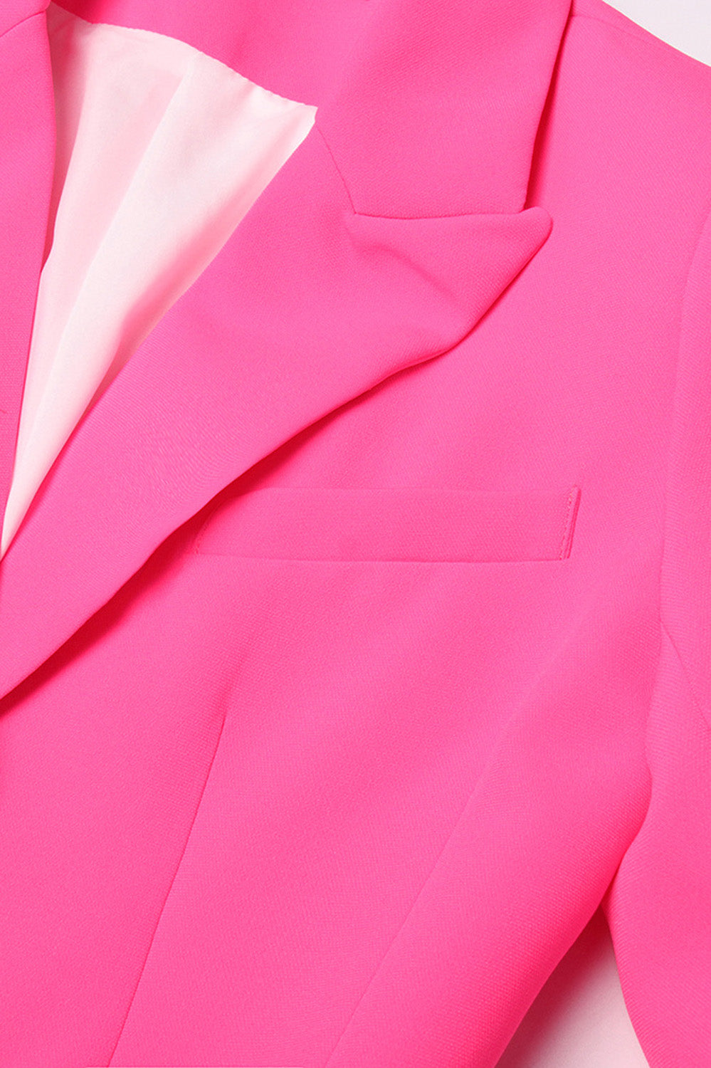 Blazer Dress with Sleeve Cuts - Fuchsia