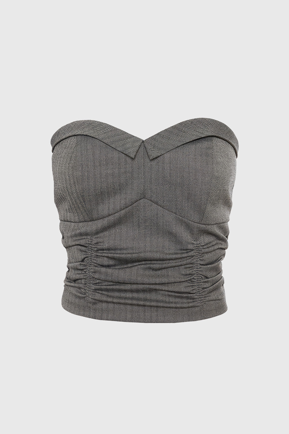 Bandeau Top with Sweetheart Neckline - Grey