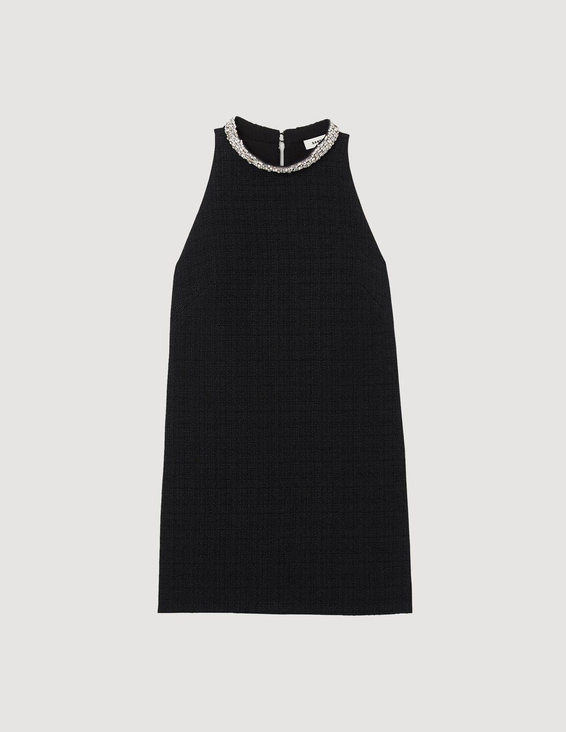 SANDRO Dress with jewellery collar