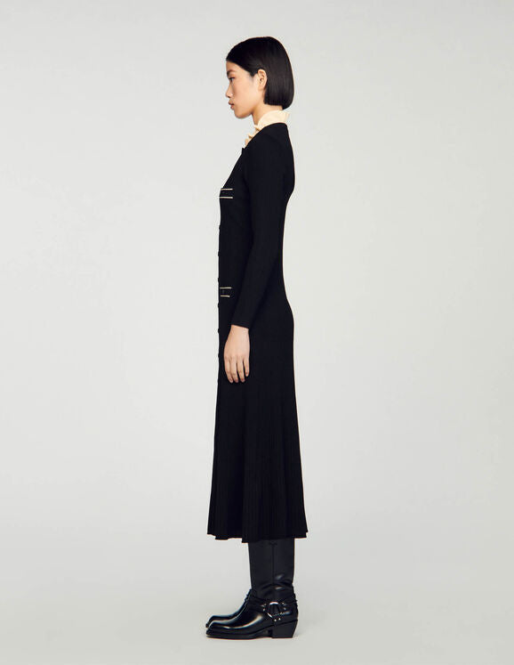 SANDRO Knit maxi dress