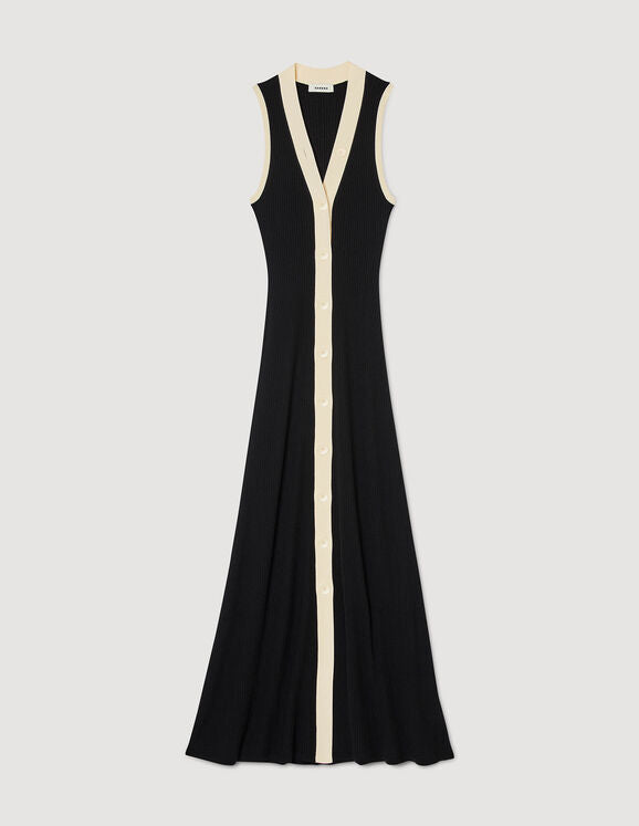 SANDRO Knit Maxi Dress