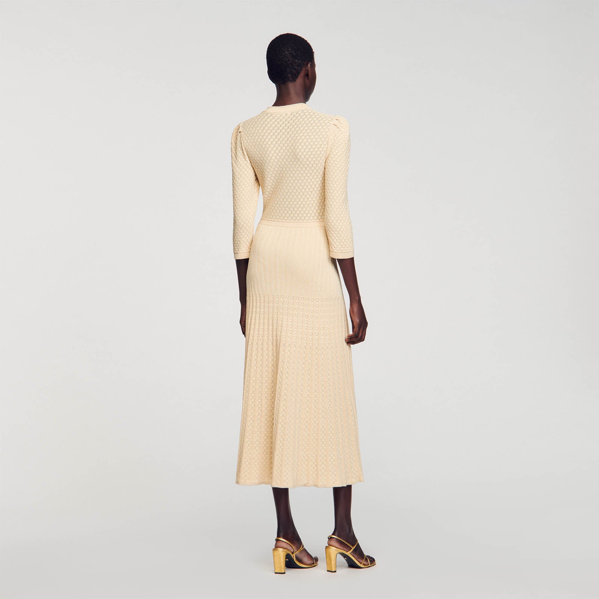 SANDRO knit midi dress