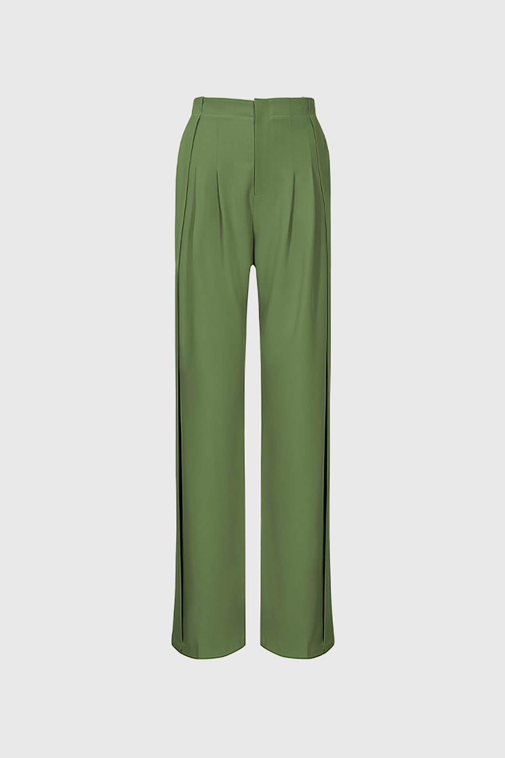 High Waisted Elegant Trousers - Green