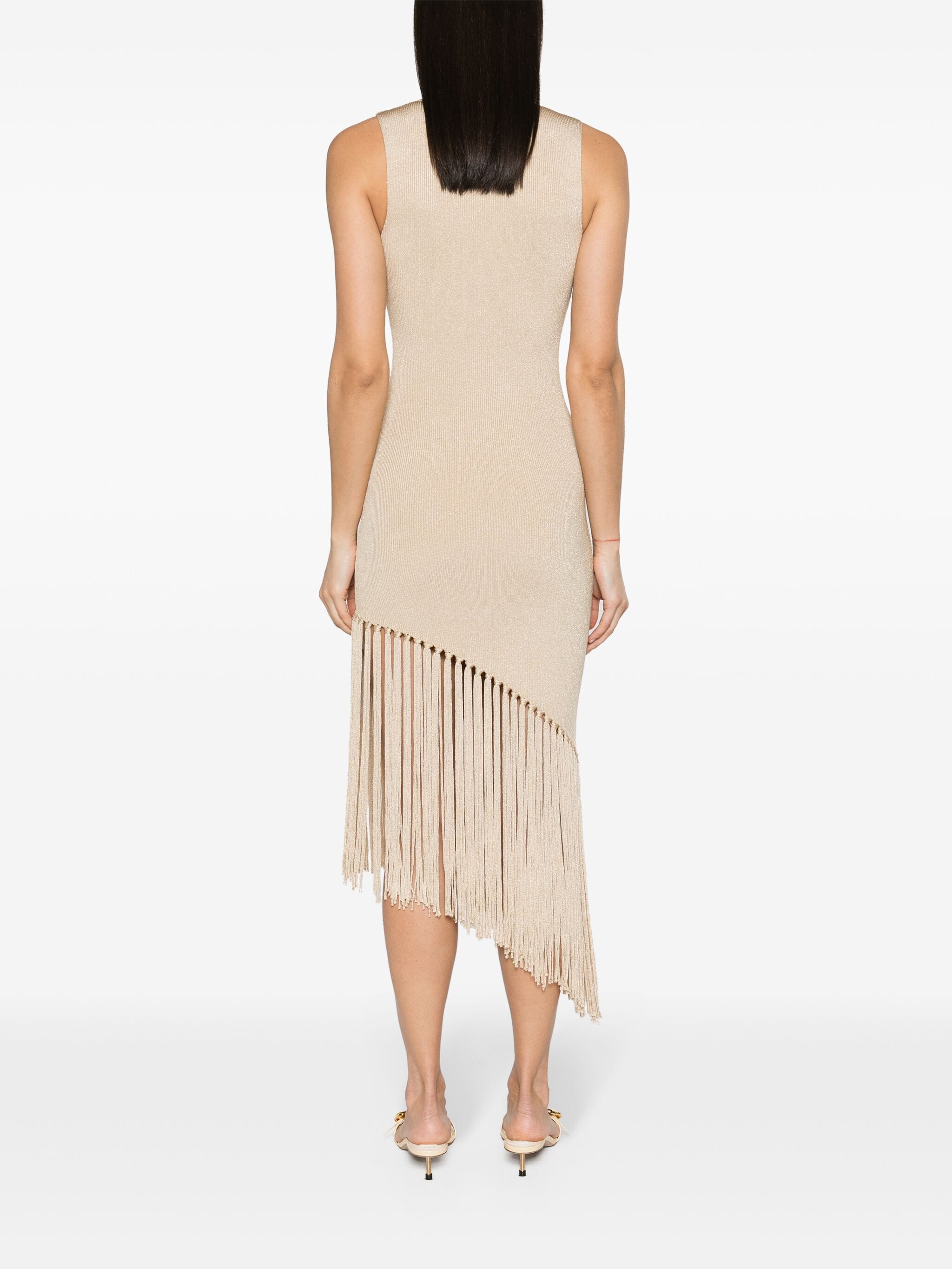 OUT OF STOCK SANDRO fringed knitted midi dress