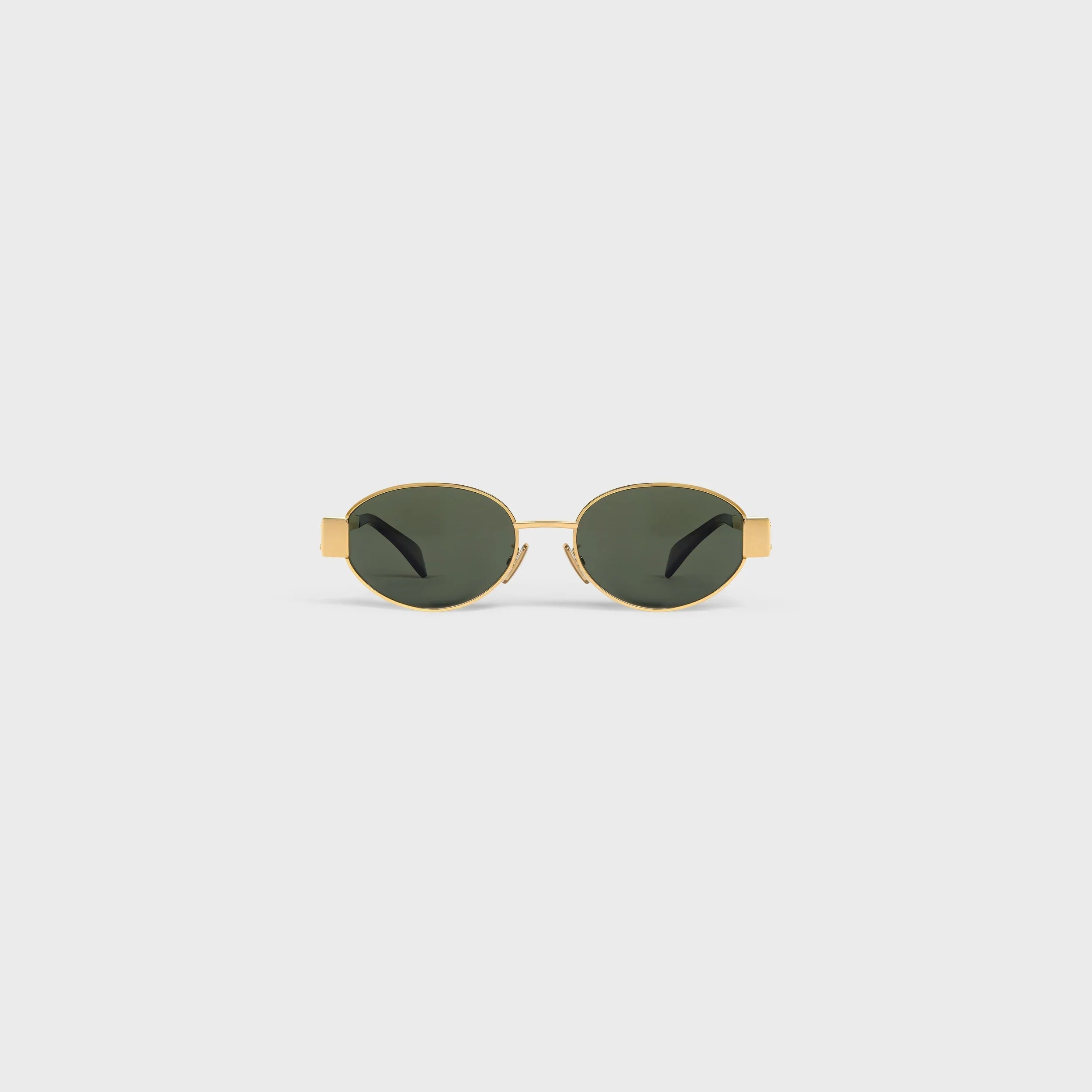 TRIOMPHE METAL 01 SUNGLASSES IN METAL GOLD / GREEN