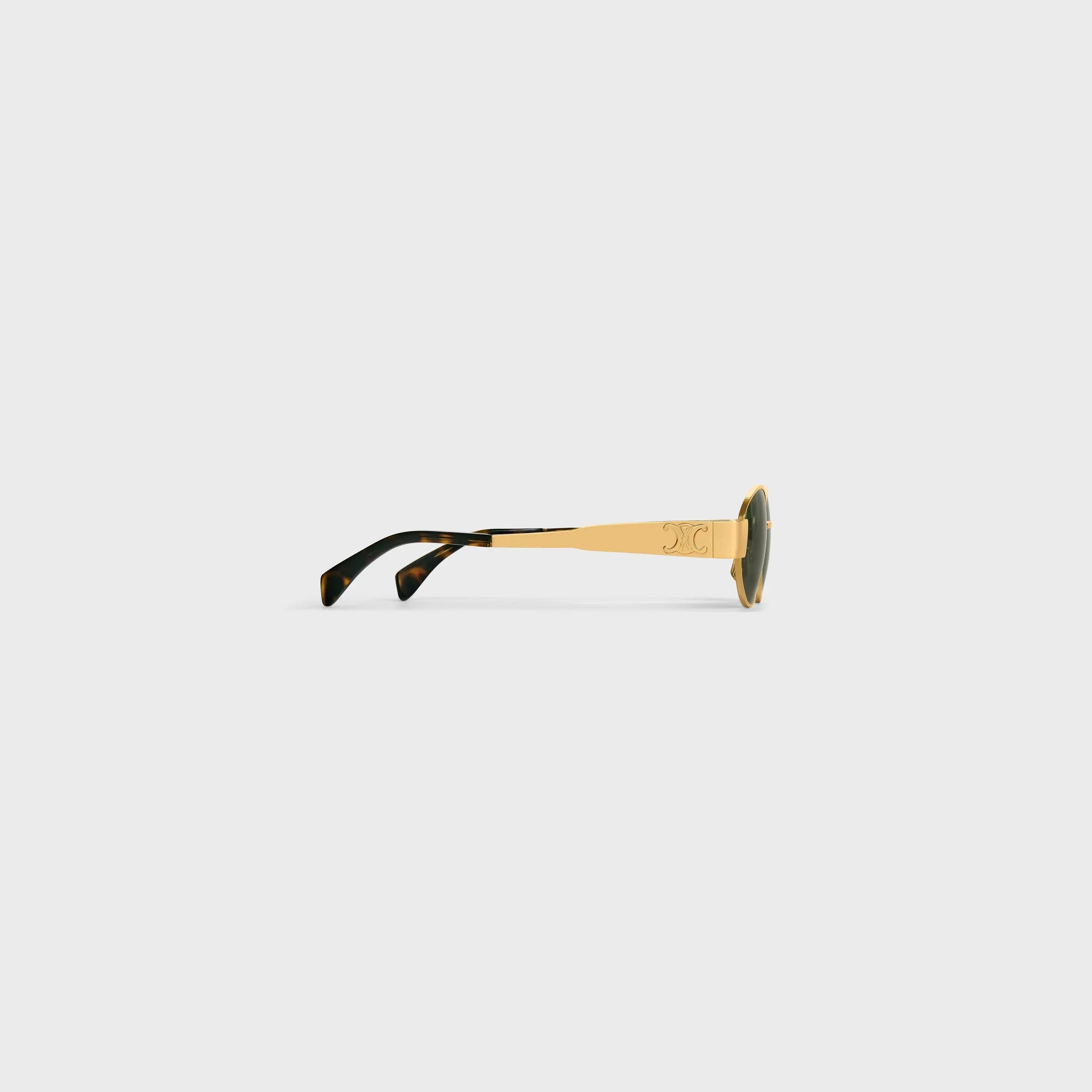 TRIOMPHE METAL 01 SUNGLASSES IN METAL GOLD / GREEN